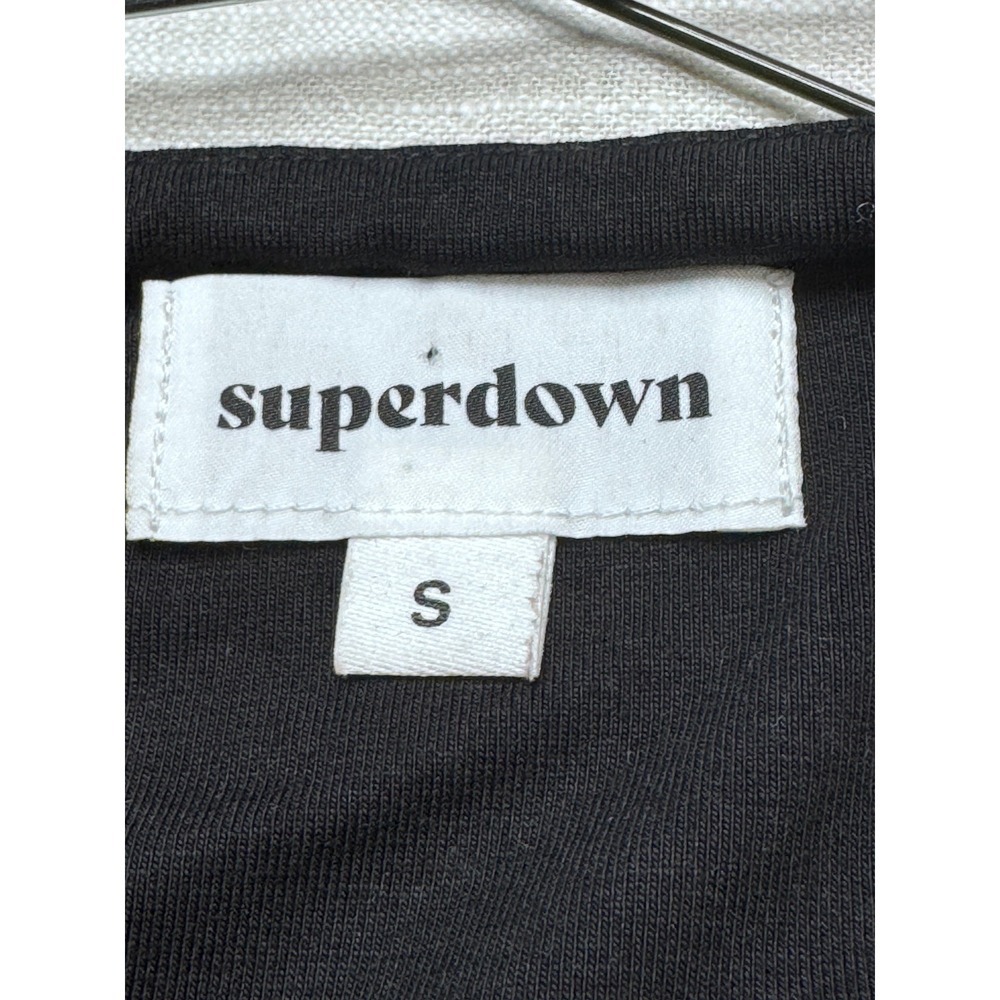 Superdown Womens Black Corset Bustier Crop Y2K Goth Size S Bra Top Crop Party - Picture 5 of 9